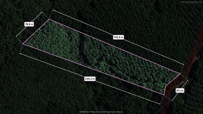 Área rural individual de 20.008 m² em São Luiz do Purunã - Destino de Turismo Rural
