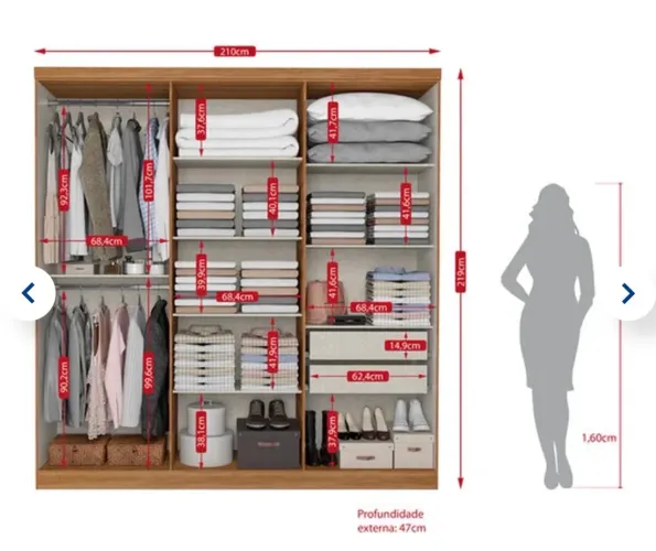 Guarda roupa 6 porta