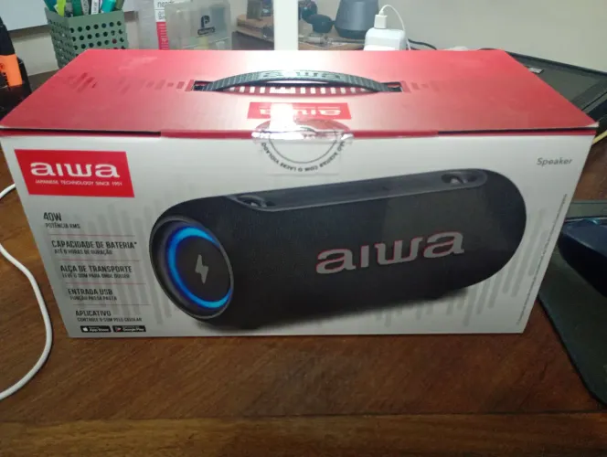 Caixa de Som Bluetooth AIWA 40W (Lacrado na Caixa)