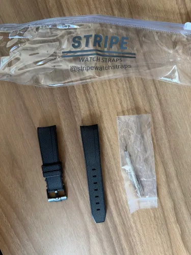 Pulseira Premium Silicone Preta Omega x Swatch - Stripe - Zero, Sem Uso