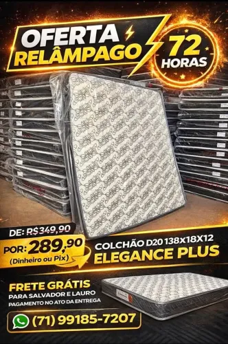 (OFERTA 72 HORAS!!) Colchão de casal disponível a pronta entrega