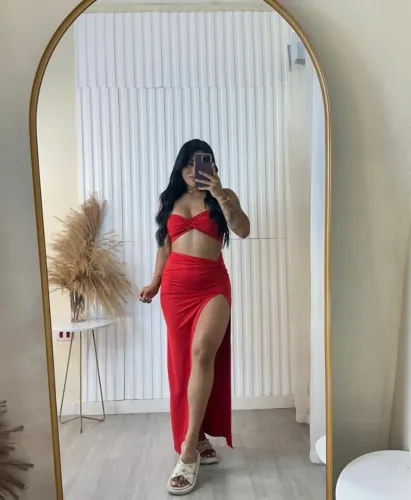 Conjunto Maldivas Vermelho