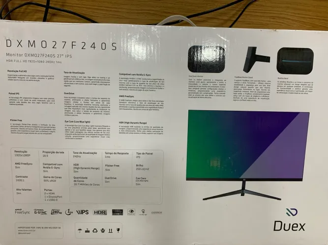 MONITOR GAMER DUEX 27, 240 hz