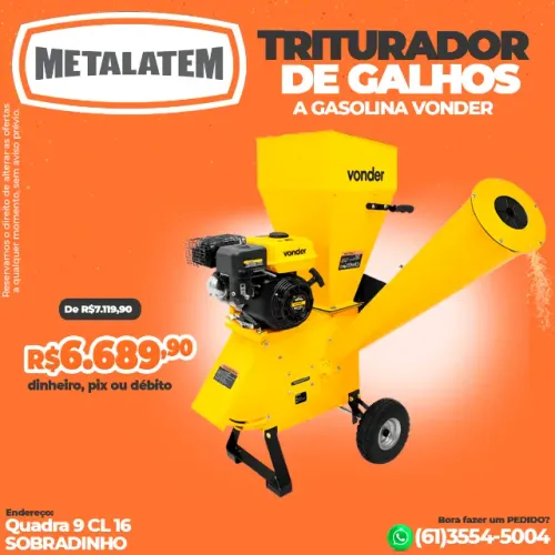 Triturador De Galhos  a gasolina Vonder
