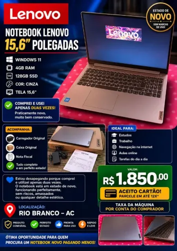 Notebook lenovo
