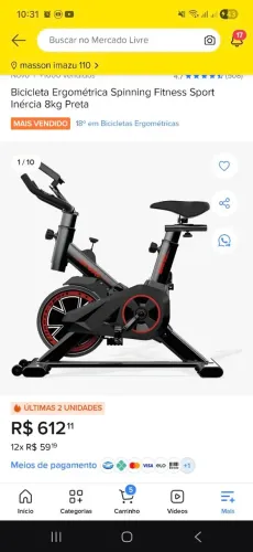 Bicicleta orgometrica