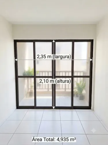 Porta de vidro/alumínio 4 folhas! 