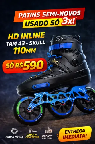 Patins/Roller HD Inline 110mm 85a Tam. 43