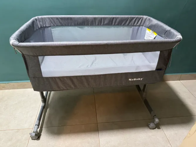 Berço Moisés Co-bed 3 em 1 Com Mosquiteiro Cinza - KaBaby