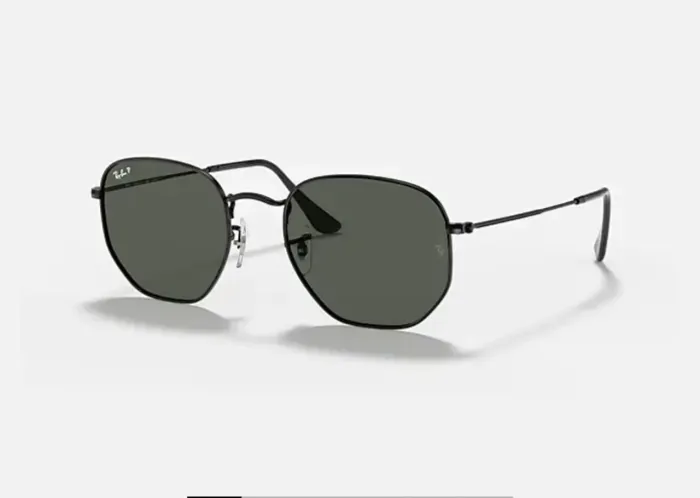 Óculos de Sol Ray ban hexagonal preto 