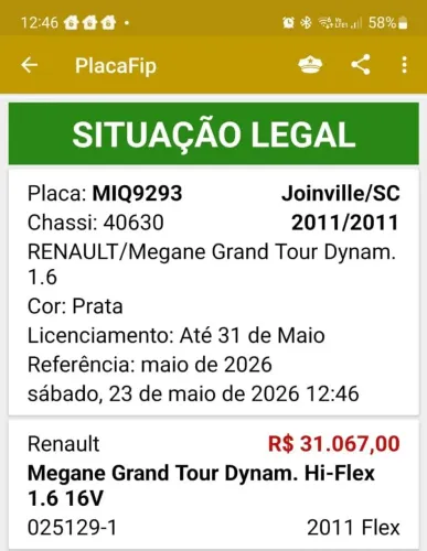 Renault Megane Grand Tour Dynam. Hi-flex 1.6 16V 2011