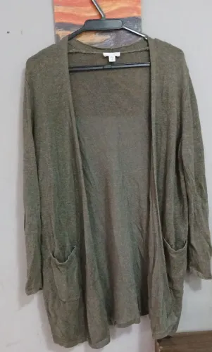 cardigã j.jill verde oliva m
