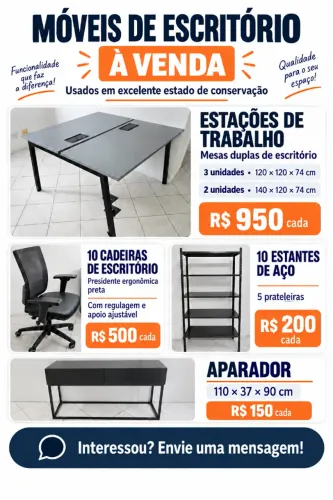 Mesa cadeira poltrona estante para escritório