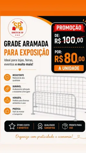 Vendo Grade aramada para loja