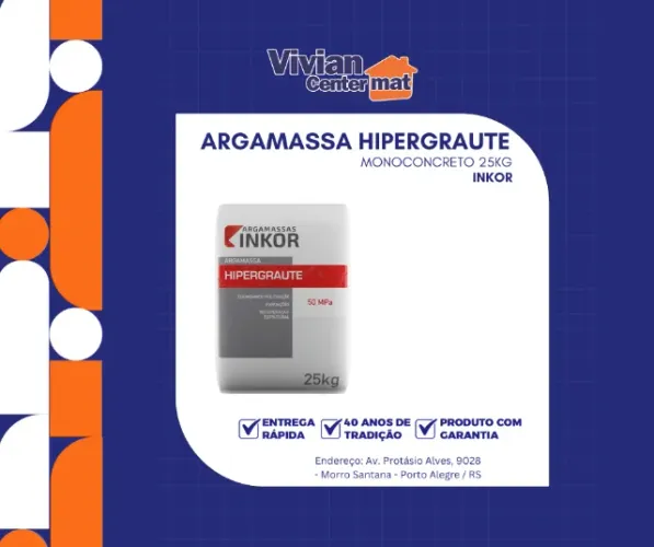 Argamassa Hipergraute Monoconcreto 25kg Inkor