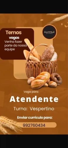 Estamos contratando Atendente 