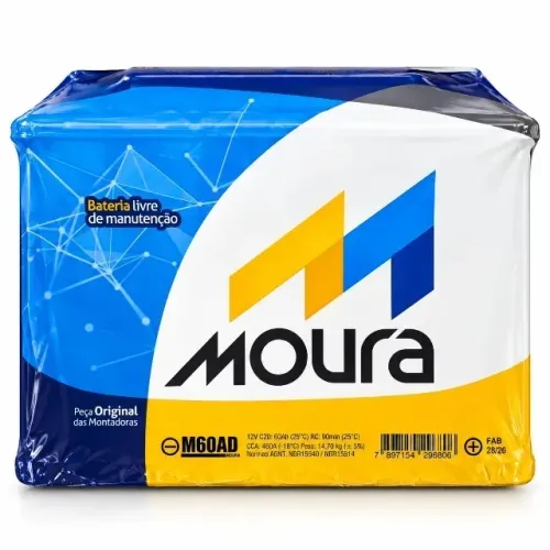 Promoção Bateria Moura 60ah Lacrada 10x Sem Juros
