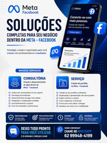 Criação de Apps e Portfólio na Meta (Facebook) | Deixo Tudo Pronto