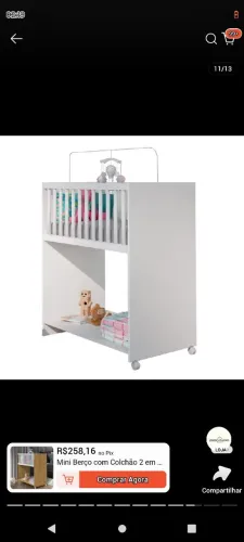 Mini berço 2 em 1com l......