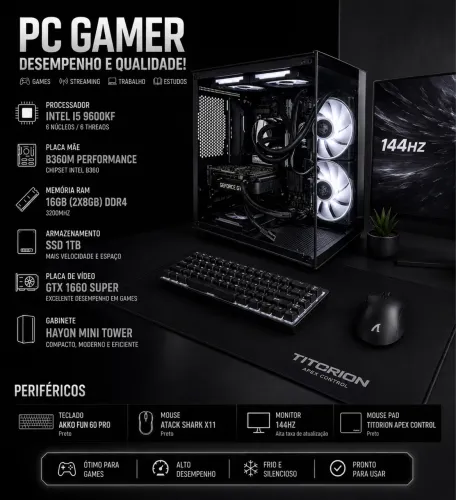 Pc gamer completo, tudo incluso