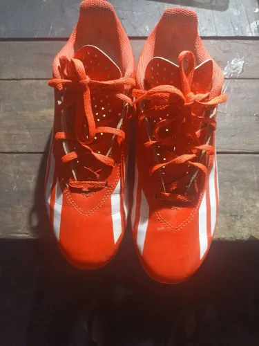 Chuteira Campo Adidas X Crazyfast 4 Unissex - Vermelho+Branco