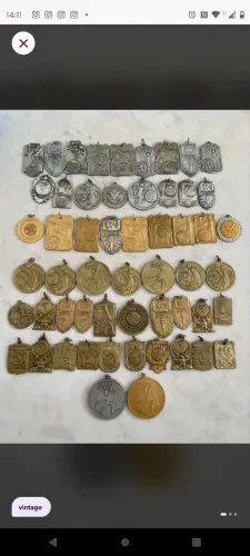 Lote com 55 medalhas esportivas década de 1970 raras