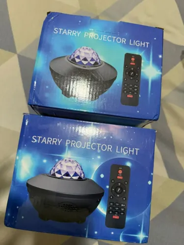 Projetor Luminária Galáxia Luz Noturna Estrela Bluetooth Usb
