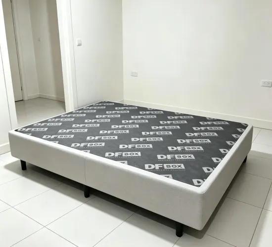 Cama Box base casal em LINHO.Entrego