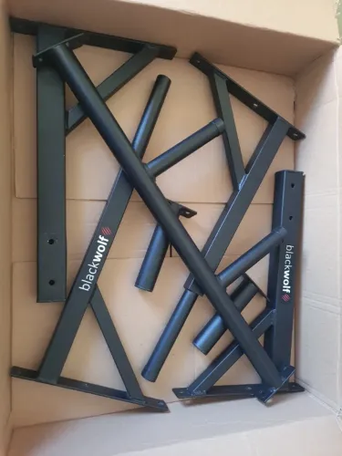 Kit Barra Fixa + Barra Paralela de Parede Blackwolf (Calistenia)