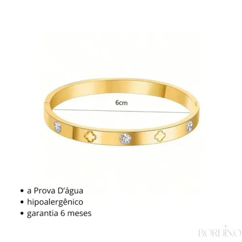 Bracelete Trevo Ponto de Luz