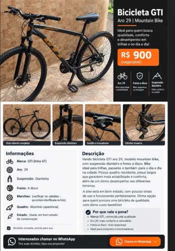 BICICLETA GTI ARO 29