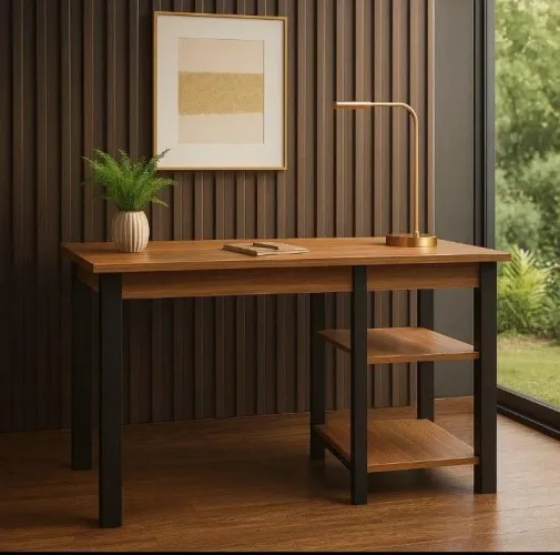 Mesa Escrivaninha Com Prateleiras P/ Quarto &  Escritório 