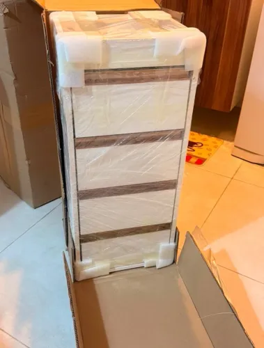 Carrinho Auxiliar, Gaveteiro, Armário Multiuso, JA ENVIAMOS MONTADO, 100% MDF, Puxador Cob