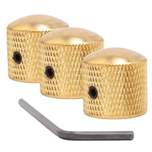 (NOVO) Knobs De Metal Potenciômetro Guitarra Dourado