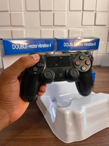 CONTROLE SEM FIO PS4 - DUPLO MOTOR DE VIBRAÇÃO - NOVO LACRADO