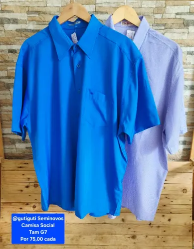 Camisa Social tam G7 são 02 por 125,00