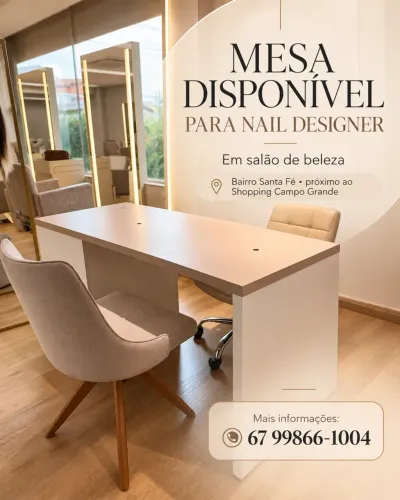 VAGA DISPONÍVEL PARA NAIL DESIGNER