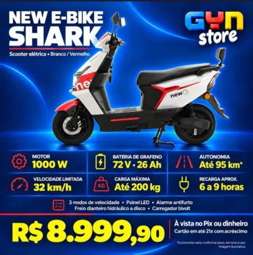 SCOOTER ELETRICA B3 1000W VERDE BATERIA DE GRAFENO 60V 26AH MARCA NEW E-BIKE