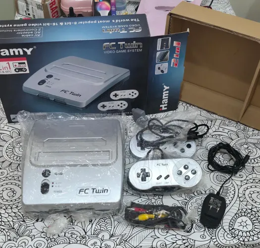 ****FRETE GRÁTIS*** Super Nintendo e Nintendinho Clone 2 em 1 Completo SNES e NES 72 Pinos