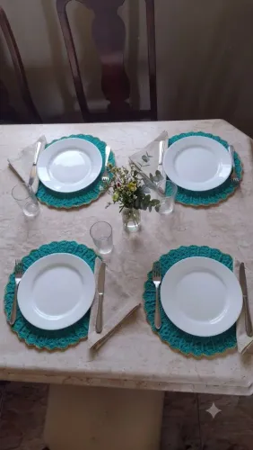 Crochê, tapetes, jogo de sousplat, tapete de porta, tapete de cozinha, capa de almofadas, 