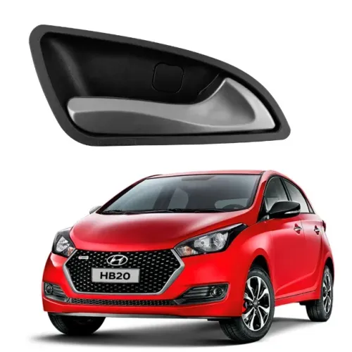 Par Maçaneta Puxador Porta Interna Dianteira e Traseira para HB20 Hyundai 2012 em diante