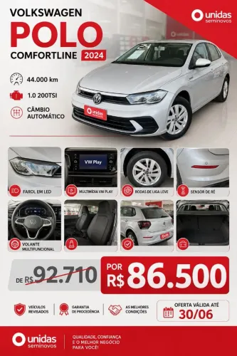 Volkswagen Polo Comfortline TSI 1.0 Flex 12V Aut. 2024