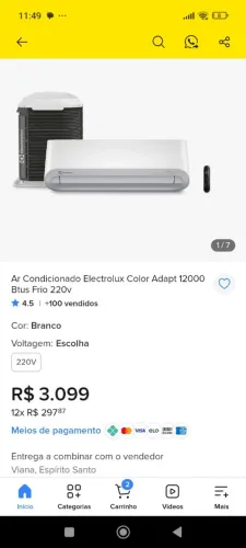 Ar condicionado slipt 