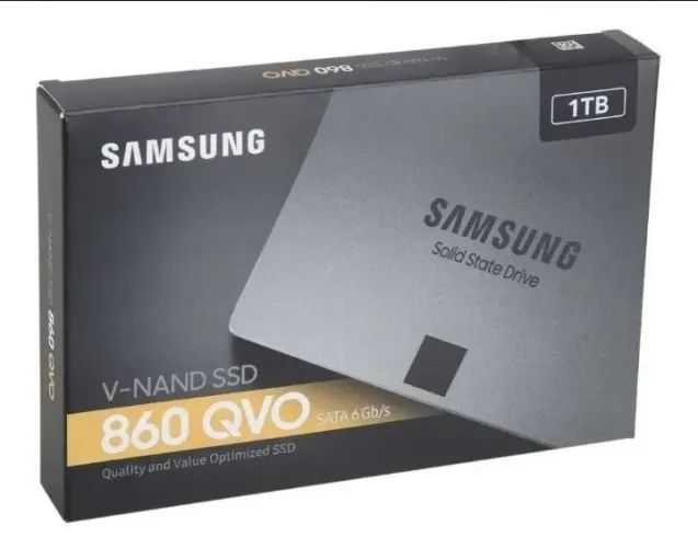 SSD 1TB Samsung 860 QVO SATA III - Usado e em Perfeito Estado