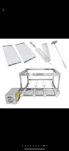 Churrasqueira grill inox 4 espetos