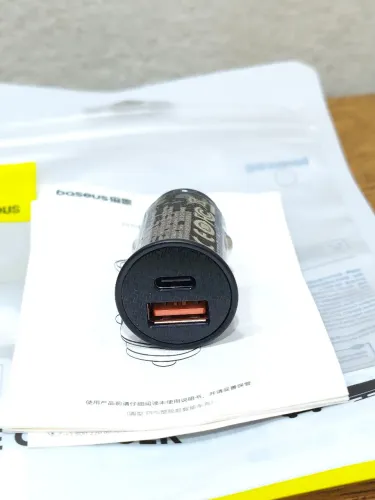 Carregador para Carro Baseus 30W PD Tipo C e USB A - Lacrado!