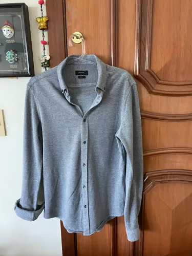 Camisa Zara algodão com elastano