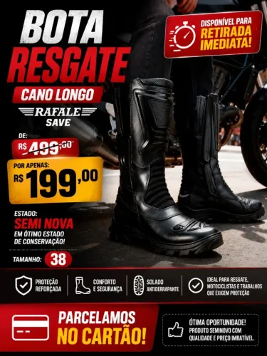 Bota resgate cano longo