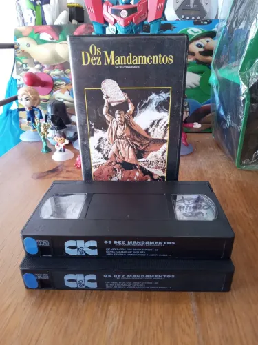 Vendo Fita VHS original do filme: OS DEZ MANDAMENTOS (duplo) !