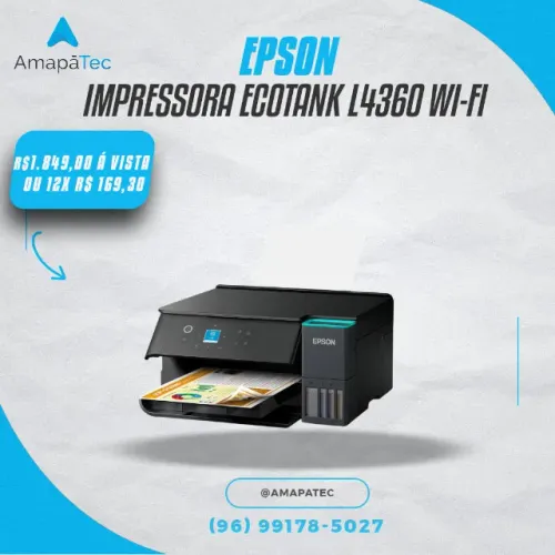 Impressora Multifuncional Epson Ecotank L4360 Wi-fi